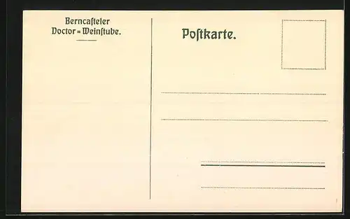 Künstler-AK Berncastel a. d. Mosel, Gasthaus Doctor Weinstube, Innenansicht, Hof