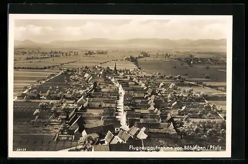 AK Böbingen /Pfalz, Teilansicht, Fliegeraufnahme