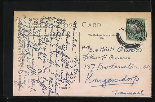 AK Durban, Post Office and Natal Bank