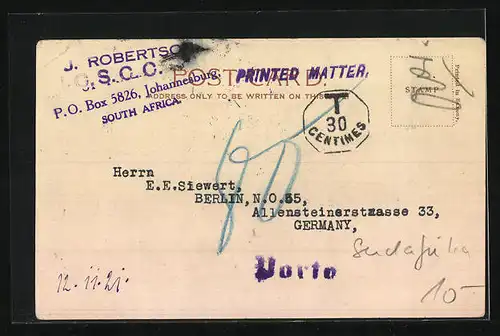AK Johannesburg, The Government Observatory, Bellevue East