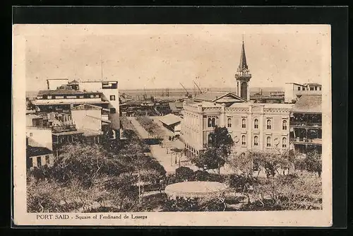 AK Port Said, Square of Ferdinand de Lesseps