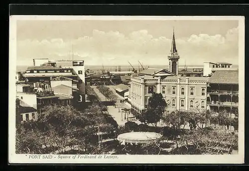 AK Port-Said, Square of Ferdinand de Lesseps