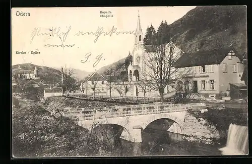 AK Odern, Kapelle und Kirche