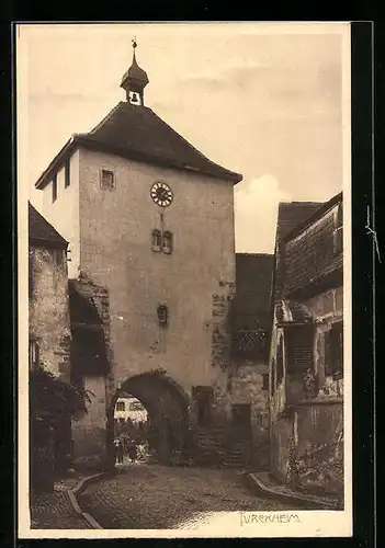 AK Türckheim, Strassenpartie mit Tor