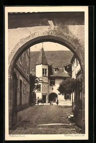 AK Ribeauvillé, Strassenpartie mit Tor