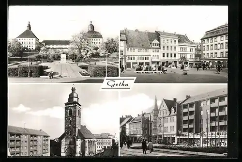 AK Gotha, Am Hauptmarkt, Am Neumarkt