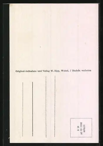 AK Weisel, Teilansicht mit Strassenpartie