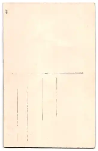 Filz-AK Soldat mit Schiffchen, Kleidung aus Filz