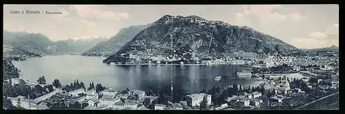 Klapp-AK Como, Panorama mit Brunate