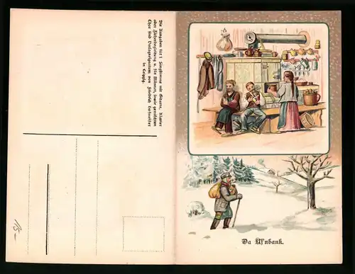 Lied-AK Anton Günther Nr.: Da Of`nbank, Noten und Liedtext