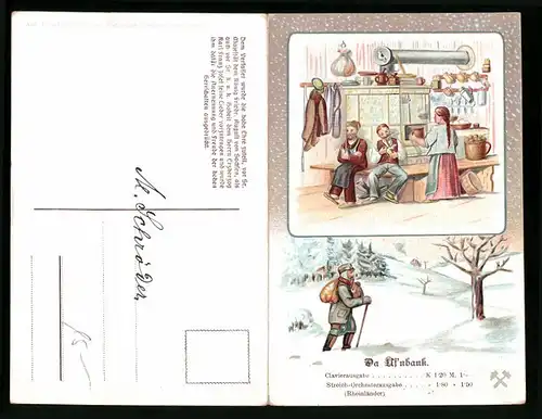 Lied-AK Anton Günther Nr.: Da Of`nbank, Text und Noten