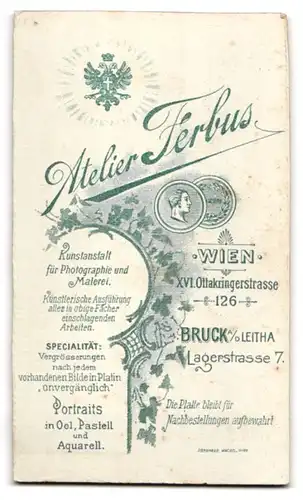 Fotografie Atelier Ferbus, Wien, Ottakringerstrasse 126, Österreichischer Soldat in Uniform mit Schützenschnur