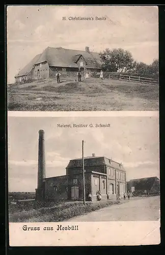 AK Hesbüll, Meierei von G. Schmidt, H. Christiansen`s Besitz