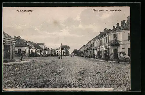 AK Grajewo, Kommandantur, Weststrasse