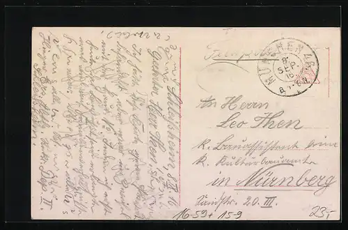 Foto-AK Sanke Nr. 904: Wasserflugzeug, Albatros-Marine-Doppeldecker