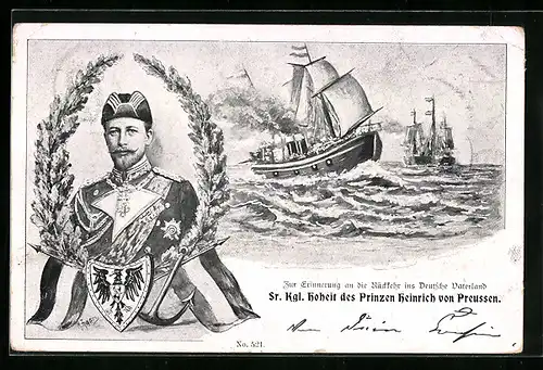 AK China, Portrait Sr. Kgl. Hoheit des Prinzen Heinrich von Preussen, Boxeraufstand