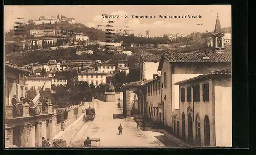 AK Firenze, S. Domenico e Panorama di Fiesole