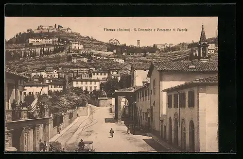 AK Firenze, S. Domenico e Panorama di Fiesole