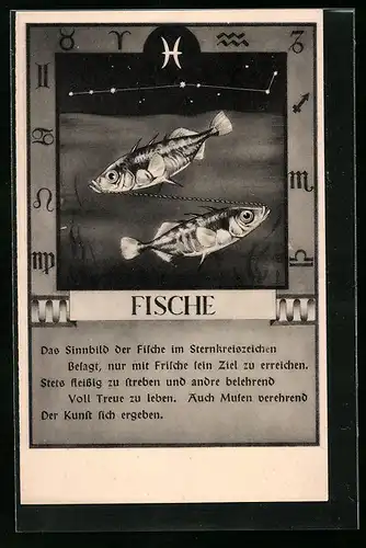 AK Sternzeichen Fische, Zwei Fische