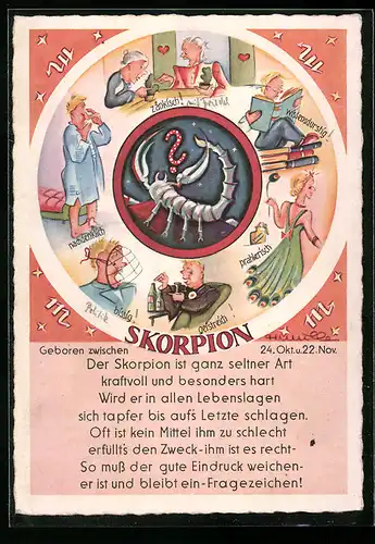 AK Sternzeichen Skorpion