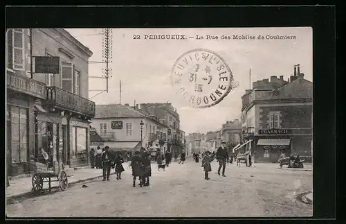 AK Perigueux, La Rue des Mobiles de Coulmiers