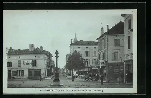 AK Montpont sur l`Isle, Place de la République et rue Ste-Foy