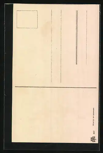 AK Mädchen entdeckt Osterhasen und Ostereier auf der Wiese, A Happy Easter!