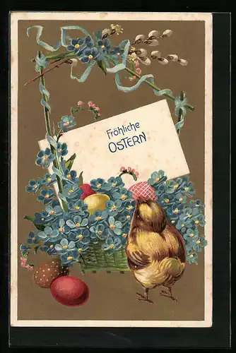 AK Osterküken wünscht fröhliche Ostern