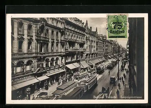 AK Berlin, Verkehr in der Leipzigerstrasse
