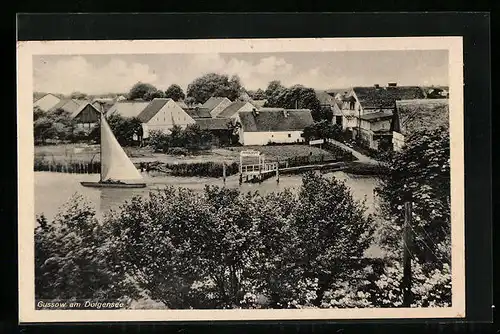 AK Gussow a. Dolgensee, Segelboot auf dem See