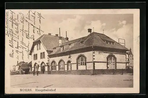 AK Moers, Hauptbahnhof, Aussenansicht