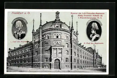 AK Frankfurt a. O., Kaserne des Leib-Grenadier-Regiments König Friedrich Wilhelm III.