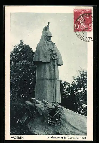 AK Woerth, Le Monument du Cuirassier 1870