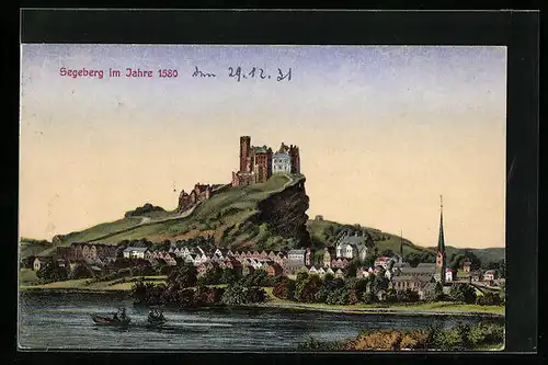 AK Segeberg, Gesamtansicht im Jahre 1580