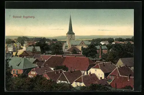 AK Segeberg, Blick über die Dächer des Ortes zur Kirche