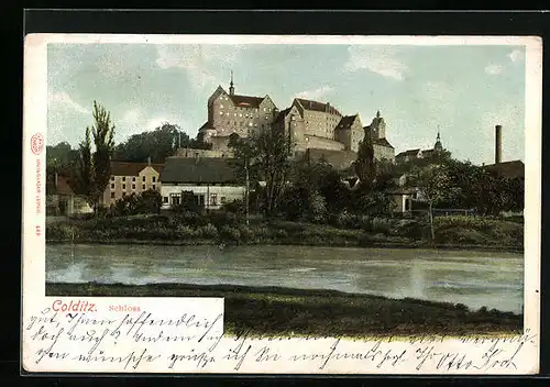 AK Colditz, Ansicht vom Schloss