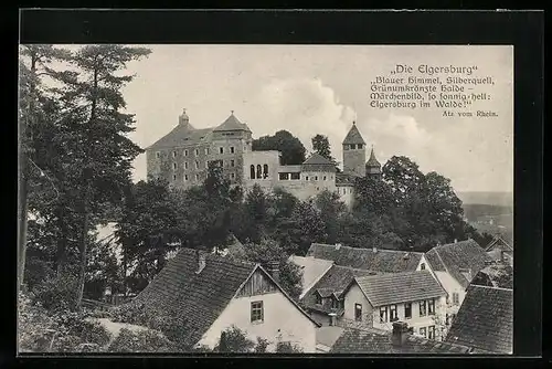 AK Elgersburg, Teilansicht mit Burg