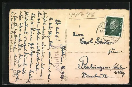 AK Bad Rippoldsau, Gesamtansicht mit Kirche