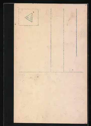 Foto-AK NPG Nr. 380 /4: Schönes Mädchen mit Blumengrüssen zum Namenstag