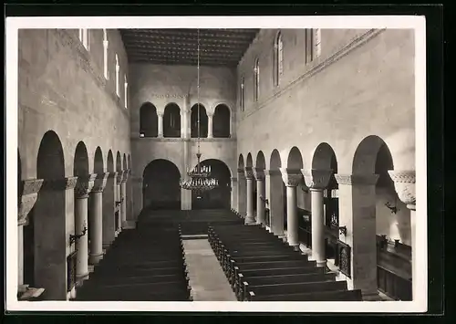 Foto-AK Deutscher Kunstverlag, Nr. 26: Quedlinburg, Dom, Mittelschiff nach Westen