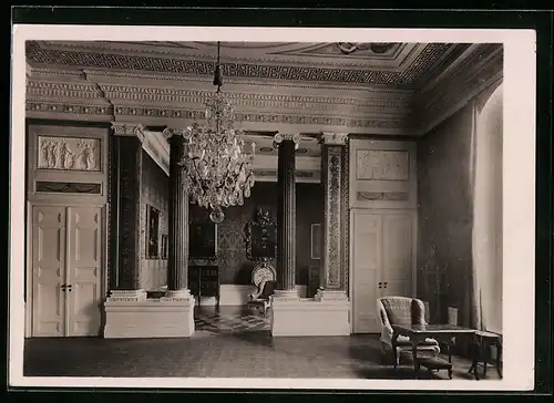 Foto-AK Deutscher Kunstverlag, Nr. 18: Potsdam, Schloss Sanssouci, Sterbezimmer