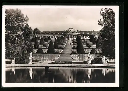 Foto-AK Deutscher Kunstverlag, Nr. 22a: Potsdam, Schloss Sanssouci, Die Terrassen