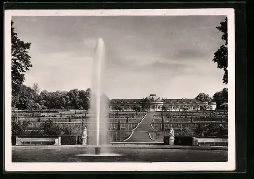 Foto-AK Deutscher Kunstverlag, Nr. 22a: Potsdam, Schloss Sanssouci, Terrassen