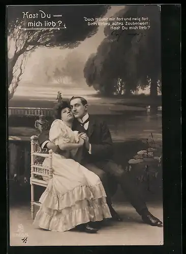 Foto-AK L.J. & F.F. Nr. 2585 /4: Mann und Frau in enger Pose