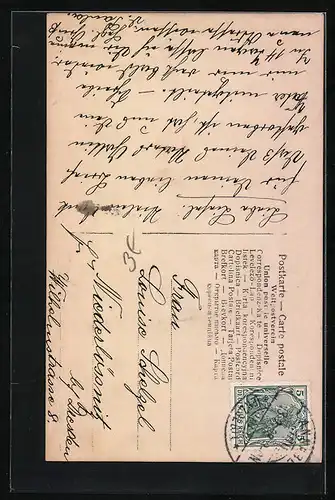 Foto-AK L.J. & F.F. Nr. 2057: Dame mit Blumen im Haar