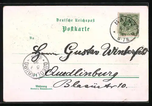 Vorläufer-Lithographie Bingen, 1893, Niederwald-Denkmal, Jagdschloss, Eremitage