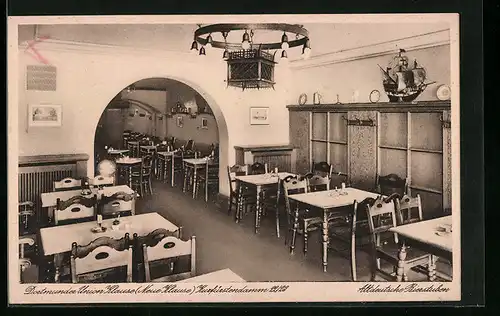 AK Dortmund, Gasthaus Union-Klause, Kurfürstendamm 22-23, Altdeutsche Bierstuben, Innenansicht