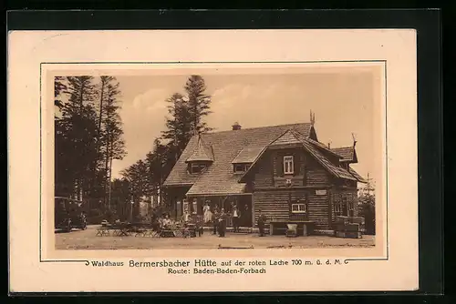 AK Bermersbach, Gasthaus Waldhaus Bermersbacher Hütte auf der roten Lache