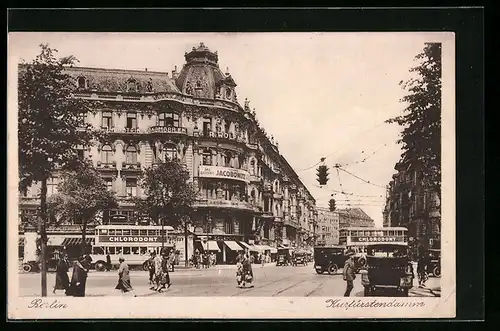 AK Berlin-Charlottenburg, Partie am Kurfürstendamm