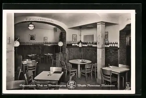 AK Berlin-Schöneberg, Schoppenstube Voss am Wittenbergplatz